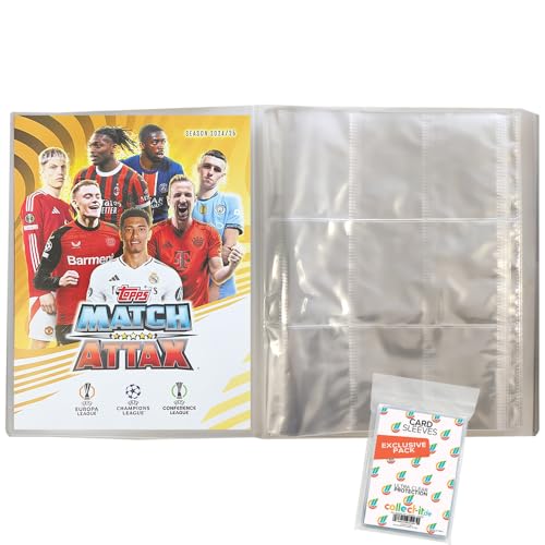 Bundle mit Match Attax CL 2024/25 - Trading Cards - 1 Leere Sammelmappe + Exklusive Collect-it Hüllen Bundle mit Match Attax CL 2024/25 - Trading Cards - 1 Leere Sammelmappe + Exklusive Collect-it Hüllen von collect-it.de MY HOME OF CARDS + TOYS