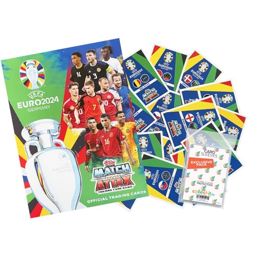 Bundle mit Match Attax UEFA Euro 2024 Germany - Mannschaftspaket + Exklusive Collect-it Hüllen (1 Leere Sammelmappe + 100 Verschiedene, zufällige Karten) Bundle mit Match Attax UEFA Euro 2024 Germany - Mannschaftspaket + Exklusive Collect-it Hüllen (1 Leere Sammelmappe + 100 Verschiedene, zufällige Karten) von collect-it.de MY HOME OF CARDS + TOYS