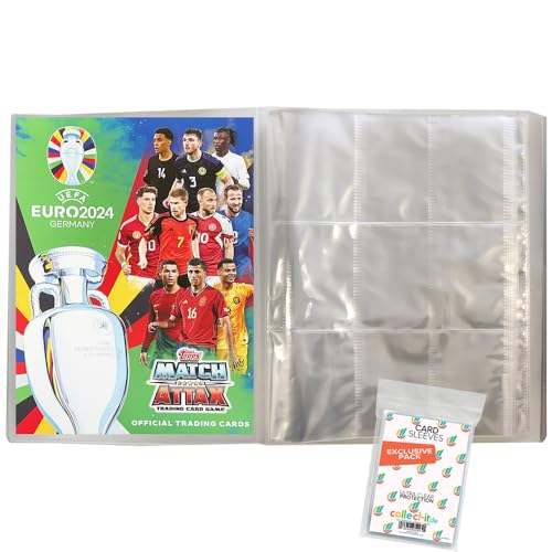 Bundle mit Match Attax UEFA Euro 2024 Germany - 1 Leere Sammelmappe + Exklusive Collect-it Hüllen von collect-it.de MY HOME OF CARDS + TOYS