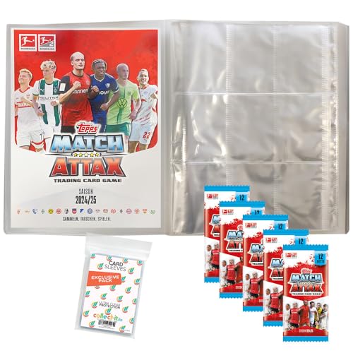 Bundle mit Topps Match Attax Bundesliga - 2024/2025-1 Leere Sammelmappe + 5 Booster + exklusive collect-it Hüllen Bundle mit Topps Match Attax Bundesliga - 2024/2025-1 Leere Sammelmappe + 5 Booster + exklusive collect-it Hüllen von collect-it.de MY HOME OF CARDS + TOYS
