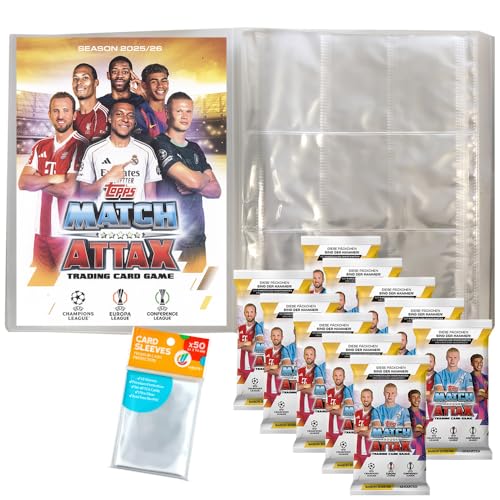 Bundle mit Match Attax Champions League Trading Cards - 1 Leere Sammelmappe + 10 Booster + Exklusive Collect-it Hüllen (2025/26) Bundle mit Match Attax Champions League Trading Cards - 1 Leere Sammelmappe + 10 Booster + Exklusive Collect-it Hüllen (2025/26) von collect-it.de MY HOME OF CARDS + TOYS