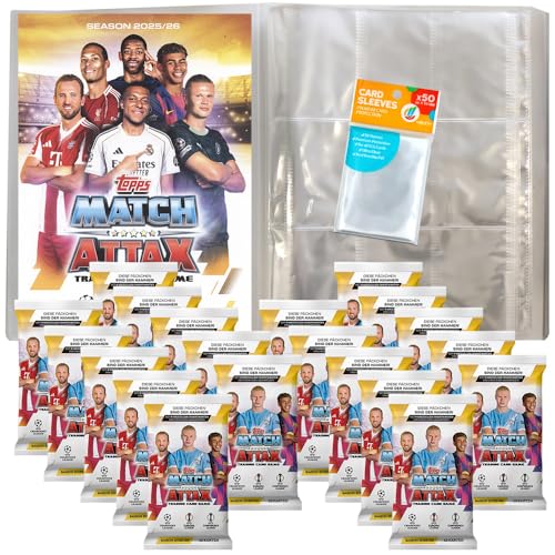 Bundle mit Topps - Match Attax Champions League 2025/26 - Trading Cards - 1 Leere Sammelmappe + 20 Booster + Exklusive Collect-it Hüllen Bundle mit Topps - Match Attax Champions League 2025/26 - Trading Cards - 1 Leere Sammelmappe + 20 Booster + Exklusive Collect-it Hüllen von collect-it.de MY HOME OF CARDS + TOYS