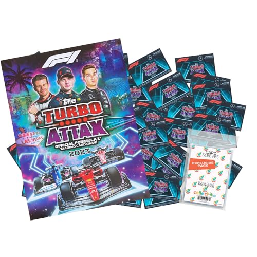 Bundle mit Topps - Turbo Attax Formel 1 2023 - Alle 352 Karten komplett Plus Sammelmappe (ohne Limitierte oder andere Sonderkarten) + Exklusive Collect-it Hüllen von collect-it.de MY HOME OF CARDS + TOYS