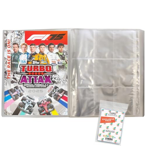 Bundle mit Topps - Turbo Attax Formel 1 2025 - Trading Cards + Exklusive Collect-it Hüllen (1 Leere Sammelmappe) von collect-it.de MY HOME OF CARDS + TOYS