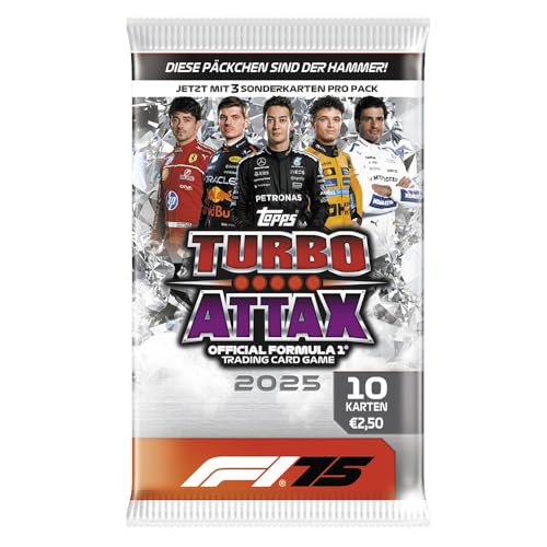 Bundle mit Topps - Turbo Attax Formel 1 2025 - Trading Cards + Exklusive Collect-it Hüllen (1 Leere Sammelmappe + 20 Booster) von collect-it.de MY HOME OF CARDS + TOYS