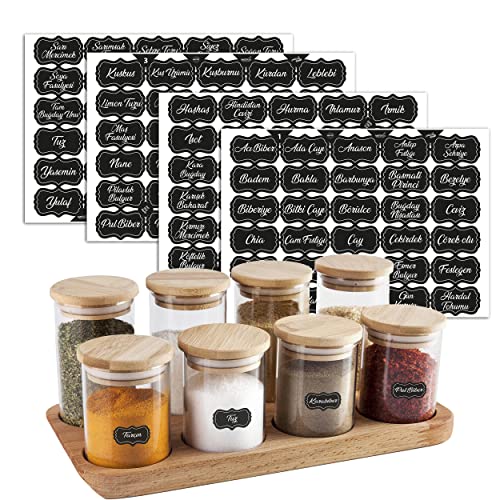 colortouch Gewürzetiketten Selbstklebend - Aufkleber Gewürzetiketten - 120 Stück Vorratsetiketten (Türkisch) - Gewürzgläser Etiketten - Gewürz Sticker - Wasserfest Küchenetiketten - Schwarz colortouch Gewürzetiketten Selbstklebend - Aufkleber Gewürzetiketten - 120 Stück Vorratsetiketten (Türkisch) - Gewürzgläser Etiketten - Gewürz Sticker - Wasserfest Küchenetiketten - Schwarz von colortouch