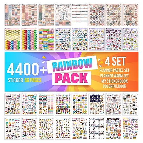 colortouch Planer Stickers Set - 4400+ Stück, 56 Blatt Aufkleber für Monatsplaner - Scrapbook Sticker Fotoalbum für Kalender, Planner, Organizer, Agenda, Journal, Notizbuch, Bullet Journal - Saisonal colortouch Planer Stickers Set - 4400+ Stück, 56 Blatt Aufkleber für Monatsplaner - Scrapbook Sticker Fotoalbum für Kalender, Planner, Organizer, Agenda, Journal, Notizbuch, Bullet Journal - Saisonal von colortouch