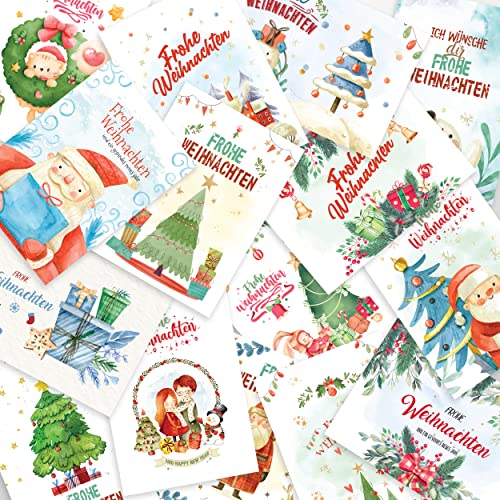 colortouch Weihnachten Postkarten Set packung mit 15 verschiedenen Weihnachtskarten - (Deutsch) 14.8 * 10.5 cm - Weihnachtspostkarten - Weihnachtsmann von colortouch