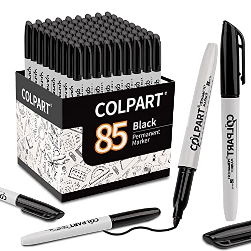 colpart 85 pcs|Permanent-Marker Pen Schwarz-Filzstifte mit Feiner Spitze, Wasserfest für Stifte zum Zeichnen, Metall, Glas, Holz, Keramik, Färben, Markieren, Malen, Büro und Schulbedarf. colpart 85 pcs|Permanent-Marker Pen Schwarz-Filzstifte mit Feiner Spitze, Wasserfest für Stifte zum Zeichnen, Metall, Glas, Holz, Keramik, Färben, Markieren, Malen, Büro und Schulbedarf. von colpart
