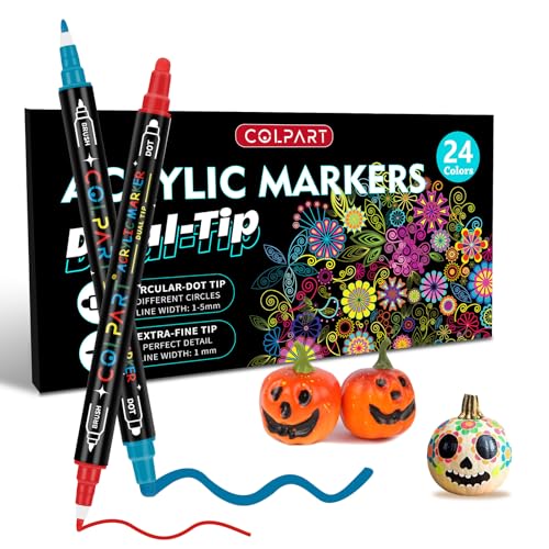 colpart Acrylstifte für Steine wasserfest-24 Farben Steine Ostereier zum Bemalen Acrylic PaintPermanent Marker Stift Für Kunststoff Glas Holz Keramik Metall Reifen Leinwand. colpart Acrylstifte für Steine wasserfest-24 Farben Steine Ostereier zum Bemalen Acrylic PaintPermanent Marker Stift Für Kunststoff Glas Holz Keramik Metall Reifen Leinwand. von colpart