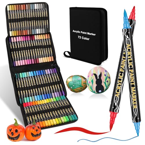 colpart Acrylstifte für Steine wasserfest-72Bagtype-ostereier zum bemalen Doppelendige Acrylic PaintPermanent Marker Stift Für Kunststoff Glas Holz Keramik Metall Reifen Leinwand. colpart Acrylstifte für Steine wasserfest-72Bagtype-ostereier zum bemalen Doppelendige Acrylic PaintPermanent Marker Stift Für Kunststoff Glas Holz Keramik Metall Reifen Leinwand. von colpart