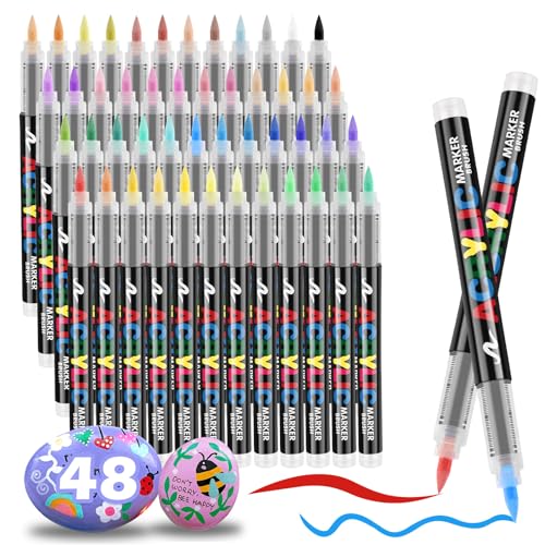 colpart Pens Acrylstifte für Steine wasserfest-48 Farben Steine Ostereier Zum Bemalen Direktfluss Acrylic PaintPermanent Marker Stift Für Eier Färben Kunststoff Glas Holz Keramik Metall Leinwand colpart Pens Acrylstifte für Steine wasserfest-48 Farben Steine Ostereier Zum Bemalen Direktfluss Acrylic PaintPermanent Marker Stift Für Eier Färben Kunststoff Glas Holz Keramik Metall Leinwand von colpart