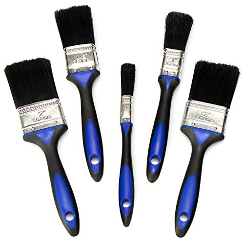 com-four® 5-teiliges Set Malerpinsel - Pinsel in verschiedenen Größen - Universal-Pinsel für Handwerk, Hobby, Haus, Garten und Kunst von com-four