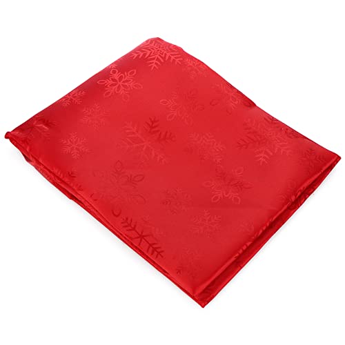 com-four® Tischdecke XXL - Eckiges Tischtuch für Weihnachten - Rote Tischdecke aus Polyester für die Adventszeit - 220 x 150 cm von com-four