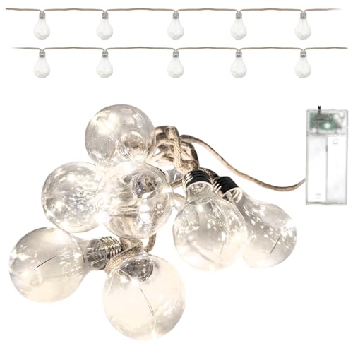com-four® dekorative Lichterkette - angenehmes, warmweißes Licht - stimmungsvolle Innenbeleuchtung - ideal für Wohnzimmer, Schlafzimmer oder festliche Dekoration (1 Stück - Seil mit Kugel/30 LED) von com-four