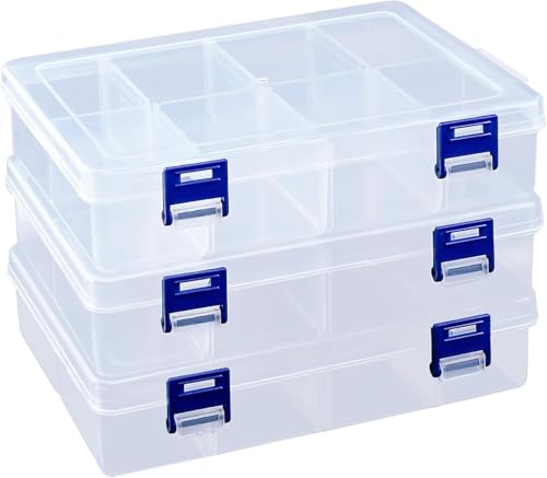 comvastars Aufbewahrungsbox mit 8 Fächern, transparente Sortierbox mit verstellbaren Trennwänden, für Kleinteile, Nähzubehör, Ohrringe, Spielzeug, Perlen comvastars Aufbewahrungsbox mit 8 Fächern, transparente Sortierbox mit verstellbaren Trennwänden, für Kleinteile, Nähzubehör, Ohrringe, Spielzeug, Perlen von comvastars