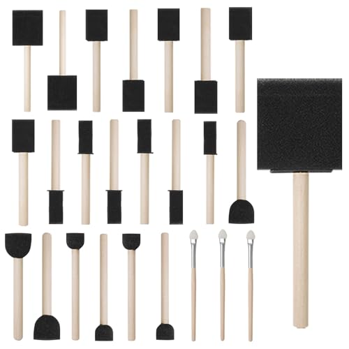 conda 25 Pack Verschiedene Größe Assorted Foam Brush Set Holzgriff Pinsel Set conda 25 Pack Verschiedene Größe Assorted Foam Brush Set Holzgriff Pinsel Set von conda