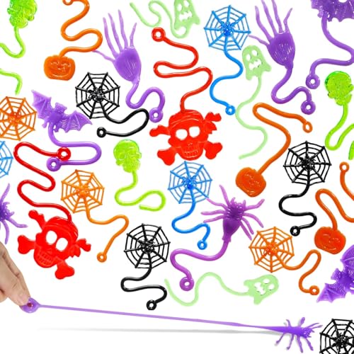 40 Stücke Halloween Klatschhand Kinder, Zufällige farben,Bunte Glibberhand Mitgebsel, Klatschhand Glibber,Halloween Stretchy Sticky Toys, Slap Sticky Hands Bulk for Kids Gift Party Favors von corgi butt