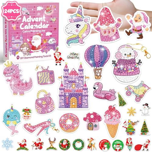 74 Stück Adventskalender 2024 Diamond Painting,Mädchen Diamond Painting Weihnachten Basteln, Anhänger Diamant Malerei Schlüsselanhänger,50Stück Aufkleber Weihnachten 24 Tage Überraschung Geschenke 74 Stück Adventskalender 2024 Diamond Painting,Mädchen Diamond Painting Weihnachten Basteln, Anhänger Diamant Malerei Schlüsselanhänger,50Stück Aufkleber Weihnachten 24 Tage Überraschung Geschenke von corgi butt