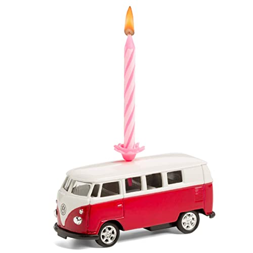 corpus delicti :: Kerze auf Rädern – das Geburtstagsgeschenk mit Kerze für alle Van-Fans – kompatibel mit VW Bus aus Metall (rot) (20.2K) von corpus delicti
