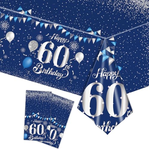 Tischdecke 60.Geburtstag Männer Frauen,2Stück Papiertischdecke Rolle Marineblau Silber Einmal Tischdecke Party Tischdecken 60.Geburtstag Deko Tischtücher für Erwachsene 60.Geburtstags Tischdekoration Tischdecke 60.Geburtstag Männer Frauen,2Stück Papiertischdecke Rolle Marineblau Silber Einmal Tischdecke Party Tischdecken 60.Geburtstag Deko Tischtücher für Erwachsene 60.Geburtstags Tischdekoration von cosoro