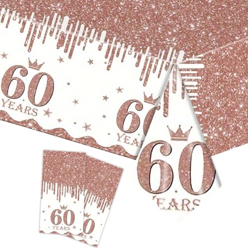 Tischdecke 60.Geburtstag Roségold Frauen,2Stück Papiertischdecke Rolle Roségold Einmal Tischdecke Party Tischdecken 60.Geburtstag Deko Tischtücher für Erwachsene 60.Geburtstags Tischdekoration Tischdecke 60.Geburtstag Roségold Frauen,2Stück Papiertischdecke Rolle Roségold Einmal Tischdecke Party Tischdecken 60.Geburtstag Deko Tischtücher für Erwachsene 60.Geburtstags Tischdekoration von cosoro