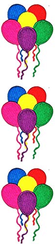 ONCEX 3 Stück Niedliche Luftballons Party Clowns Patches Mode Kinder Cartoon Patch bestickte Applikation Abzeichen zum Aufbügeln oder Aufnähen Emblem DIY Zubehör für Kinder und Erwachsene von cotton fabric