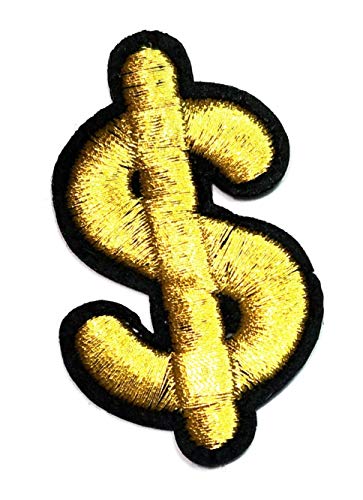 ONCEX Dollar Cartoon Patches Aufkleber Glänzend Gold Dollar Schild Bestickt Aufbügler Aufnäher für Rucksäcke Hut Jeans Jacken T-Shirt Kleidung ONCEX Dollar Cartoon Patches Aufkleber Glänzend Gold Dollar Schild Bestickt Aufbügler Aufnäher für Rucksäcke Hut Jeans Jacken T-Shirt Kleidung von cotton fabric
