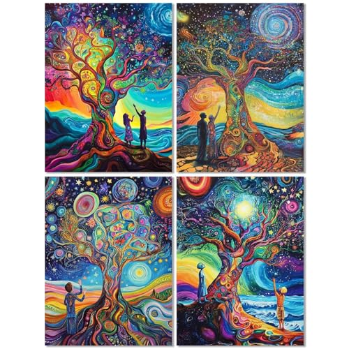 4 Stück Diamond Painting Kinder ab 10 Jahre Baum Des Lebens 45x60cm, Diamond Painting Erwachsene Sternenhimmel,Mosaikherstellung Basteln Erwachsene Diamant Malerei Stickerei Kits für Wand Dekor Z-459T 4 Stück Diamond Painting Kinder ab 10 Jahre Baum Des Lebens 45x60cm, Diamond Painting Erwachsene Sternenhimmel,Mosaikherstellung Basteln Erwachsene Diamant Malerei Stickerei Kits für Wand Dekor Z-459T von cppxinng