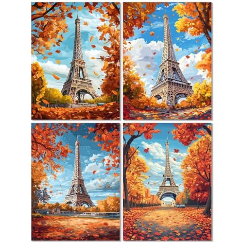 4 Stück Diamond Painting Kinder ab 6 Jahre Herbst 50x65cm, Diamond Painting Erwachsene Eiffelturm, 5D DIY Mosaikherstellung Basteln Erwachsene Diamant Malerei Stickerei Kits für Home Wand Dekor Z-245T 4 Stück Diamond Painting Kinder ab 6 Jahre Herbst 50x65cm, Diamond Painting Erwachsene Eiffelturm, 5D DIY Mosaikherstellung Basteln Erwachsene Diamant Malerei Stickerei Kits für Home Wand Dekor Z-245T von cppxinng