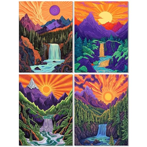 4 Stück Diamond Painting Kinder ab 7 Jahre Sonnenuntergang 20x30cm, Diamond Painting Erwachsene Berg, 5D DIY Mosaikherstellung Basteln Erwachsene Diamant Malerei Stickerei Kits für Wand Dekor Z-235T 4 Stück Diamond Painting Kinder ab 7 Jahre Sonnenuntergang 20x30cm, Diamond Painting Erwachsene Berg, 5D DIY Mosaikherstellung Basteln Erwachsene Diamant Malerei Stickerei Kits für Wand Dekor Z-235T von cppxinng