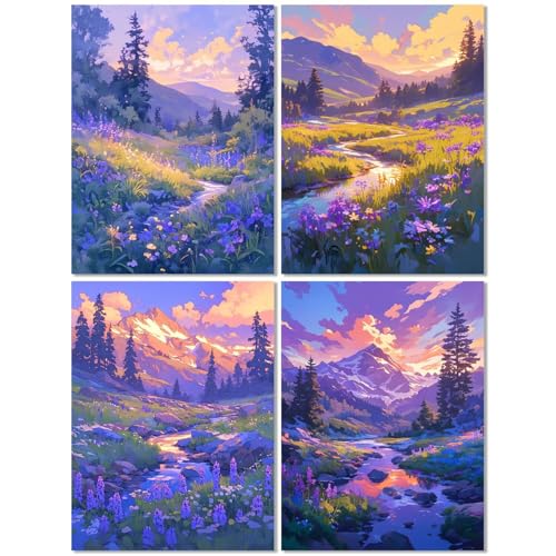 4 Stück Diamond Painting Kinder ab 8 Jahre Berg 60x70cm, Diamond Painting Erwachsene Natur, 5D DIY Mosaikherstellung Basteln Erwachsene Diamant Malerei Stickerei Kits für Wand Dekor Geschenke Z-457T 4 Stück Diamond Painting Kinder ab 8 Jahre Berg 60x70cm, Diamond Painting Erwachsene Natur, 5D DIY Mosaikherstellung Basteln Erwachsene Diamant Malerei Stickerei Kits für Wand Dekor Geschenke Z-457T von cppxinng