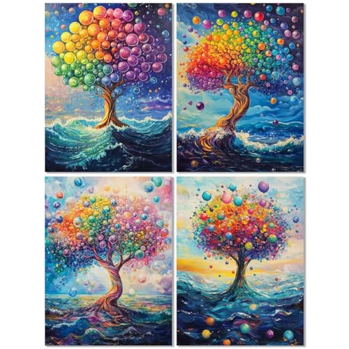 4er Set Diamond Painting Erwachsene Baum Des Lebens 50x70cm, Diamond Painting Kinder Farbe, DIY Basteln Mädchen 10 Jahre, Mosaikherstellung Kreativ Set für Erwachsene, 5D Diamant Stickerei Kits Z-510T 4er Set Diamond Painting Erwachsene Baum Des Lebens 50x70cm, Diamond Painting Kinder Farbe, DIY Basteln Mädchen 10 Jahre, Mosaikherstellung Kreativ Set für Erwachsene, 5D Diamant Stickerei Kits Z-510T von cppxinng