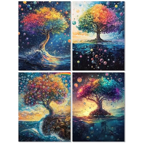4er Set Diamond Painting Erwachsene Baum Des Lebens 60x80cm, Diamond Painting Kinder Farbe, DIY Basteln Mädchen 10 Jahre, Mosaikherstellung Kreativ Set für Erwachsene, 5D Diamant Stickerei Kits Z-250T 4er Set Diamond Painting Erwachsene Baum Des Lebens 60x80cm, Diamond Painting Kinder Farbe, DIY Basteln Mädchen 10 Jahre, Mosaikherstellung Kreativ Set für Erwachsene, 5D Diamant Stickerei Kits Z-250T von cppxinng