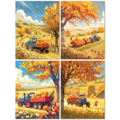 4er Set Diamond Painting Erwachsene Herbst 70x90cm, Diamond Painting Kinder Bauernhof, DIY Basteln Mädchen 10 Jahre, Mosaikherstellung Kreativ Set für Erwachsene, 5D Diamant Stickerei Kits Z-246T 4er Set Diamond Painting Erwachsene Herbst 70x90cm, Diamond Painting Kinder Bauernhof, DIY Basteln Mädchen 10 Jahre, Mosaikherstellung Kreativ Set für Erwachsene, 5D Diamant Stickerei Kits Z-246T von cppxinng