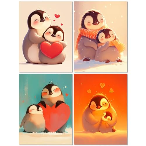 4er Set Diamond Painting Erwachsene Pinguin 60x80cm, Diamond Painting Kinder Niedlich, DIY Basteln Mädchen 10 Jahre, Mosaikherstellung Kreativ Set für Erwachsene, 5D Diamant Stickerei Kits Z-244T 4er Set Diamond Painting Erwachsene Pinguin 60x80cm, Diamond Painting Kinder Niedlich, DIY Basteln Mädchen 10 Jahre, Mosaikherstellung Kreativ Set für Erwachsene, 5D Diamant Stickerei Kits Z-244T von cppxinng