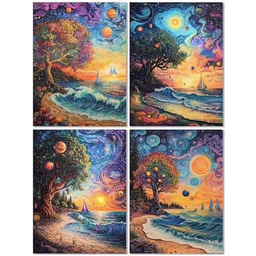 4er Set Diamond Painting Erwachsene Planet 45x60cm, Diamond Painting Kinder Baum Des Lebens, DIY Basteln Mädchen 10 Jahre,Mosaikherstellung Kreativ Set für Erwachsene, 5D Diamant Stickerei Kits Z-412T 4er Set Diamond Painting Erwachsene Planet 45x60cm, Diamond Painting Kinder Baum Des Lebens, DIY Basteln Mädchen 10 Jahre,Mosaikherstellung Kreativ Set für Erwachsene, 5D Diamant Stickerei Kits Z-412T von cppxinng