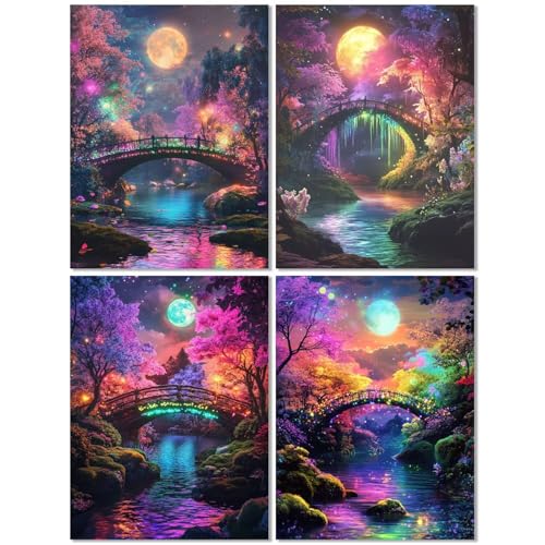 4er Set Diamond Painting Erwachsene Sonnenuntergang 20x30cm, Diamond Painting Kinder Brücke, DIY Basteln Mädchen 10 Jahre,Mosaikherstellung Kreativ Set für Erwachsene, 5D Diamant Stickerei Kits Z-234T 4er Set Diamond Painting Erwachsene Sonnenuntergang 20x30cm, Diamond Painting Kinder Brücke, DIY Basteln Mädchen 10 Jahre,Mosaikherstellung Kreativ Set für Erwachsene, 5D Diamant Stickerei Kits Z-234T von cppxinng