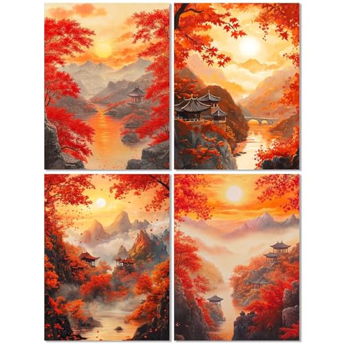4er Set Diamond Painting Erwachsene Sonnenuntergang 30x40cm, Diamond Painting Kinder Herbst, DIY Basteln Mädchen 10 Jahre,Mosaikherstellung Kreativ Set für Erwachsene, 5D Diamant Stickerei Kits Z-442T 4er Set Diamond Painting Erwachsene Sonnenuntergang 30x40cm, Diamond Painting Kinder Herbst, DIY Basteln Mädchen 10 Jahre,Mosaikherstellung Kreativ Set für Erwachsene, 5D Diamant Stickerei Kits Z-442T von cppxinng