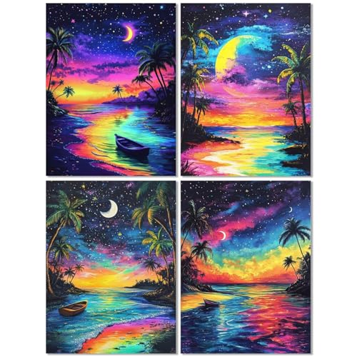 4er Set Diamond Painting Erwachsene Strand 70x90cm, Diamond Painting Kinder Farbe, Basteln Mädchen 10 Jahre, Mosaikherstellung Kreativ Set für Erwachsene, Diamant Stickerei Kits für Wand Dekor Z-248T 4er Set Diamond Painting Erwachsene Strand 70x90cm, Diamond Painting Kinder Farbe, Basteln Mädchen 10 Jahre, Mosaikherstellung Kreativ Set für Erwachsene, Diamant Stickerei Kits für Wand Dekor Z-248T von cppxinng