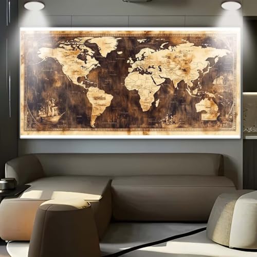 Diamond Painting Vintage Weltkarte,Diamond Painting Erwachsene Groß XXL 30x80cm,Diamant Painting Round steine Bilder,Diamond Art zubehör cross stitch kit,diamond Stickerei set Home Wand Dekor B13 Diamond Painting Vintage Weltkarte,Diamond Painting Erwachsene Groß XXL 30x80cm,Diamant Painting Round steine Bilder,Diamond Art zubehör cross stitch kit,diamond Stickerei set Home Wand Dekor B13 von cppxinng