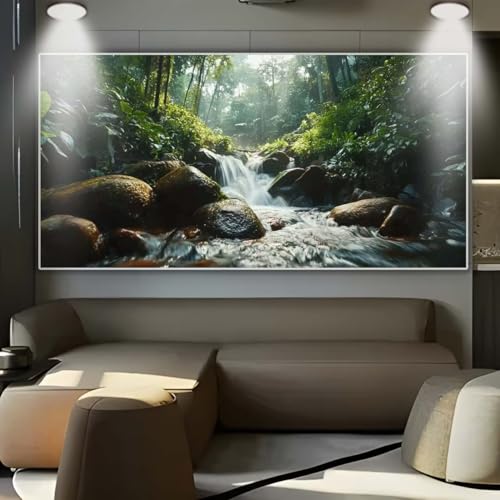 Diamond Painting Wald Fluss，Diamond Painting Erwachsene Groß XXL 30x80cm，Diamant Painting Round steine Bilder，Diamond Art zubehör cross stitch kit，diamond Stickerei set Home Wand Dekor Gifts D43 von cppxinng