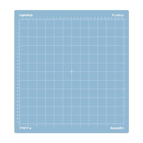 craftcut® 12' x 12' Light Grip Schneidematte für Cricut Maker(TM) und Cricut Explore(TM), 30,5 x 30,5 cm, Polyethylen (PE) oder Polypropylen (PP), Rutschfeste Füße, 12' x 12' (30,5 x 30,5 cm) von craftcut