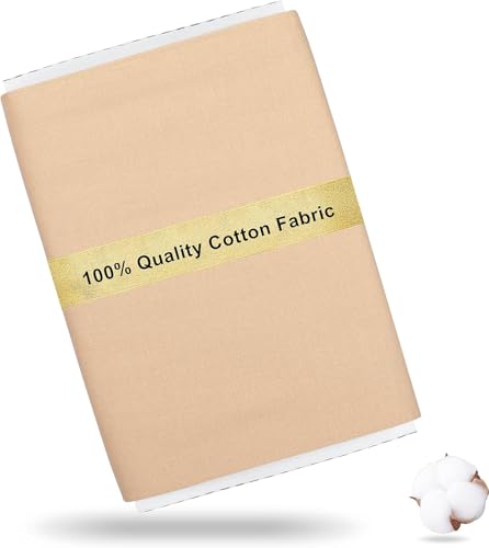 Craftido 100% Baumwollstoff Oeko-Tex, Meterware, 112cm Breit x 274cm Extra Lang - Mittleres Gewicht 145g - zum Quilten, Nähen, Schneidern, Bettwäsche, Futterstoffe, Kunsthandwerk - Beige Craftido 100% Baumwollstoff Oeko-Tex, Meterware, 112cm Breit x 274cm Extra Lang - Mittleres Gewicht 145g - zum Quilten, Nähen, Schneidern, Bettwäsche, Futterstoffe, Kunsthandwerk - Beige von craftido