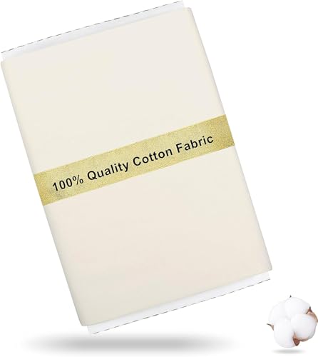 Craftido 100% Baumwollstoff Oeko-Tex, Meterware, 112cm Breit x 274cm Extra Lang - Mittleres Gewicht 145g - zum Quilten, Nähen, Schneidern, Bettwäsche, Futterstoffe, Kunsthandwerk - Ivory White Craftido 100% Baumwollstoff Oeko-Tex, Meterware, 112cm Breit x 274cm Extra Lang - Mittleres Gewicht 145g - zum Quilten, Nähen, Schneidern, Bettwäsche, Futterstoffe, Kunsthandwerk - Ivory White von craftido