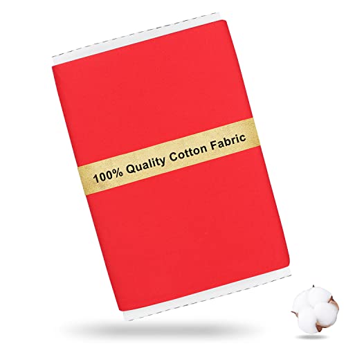Craftido 100% Baumwollstoff Oeko-Tex, Meterware, 112cm Breit x 274cm Extra Lang - Mittleres Gewicht 145g - zum Quilten, Nähen, Schneidern, Bettwäsche, Futterstoffe, Kunsthandwerk - Red Craftido 100% Baumwollstoff Oeko-Tex, Meterware, 112cm Breit x 274cm Extra Lang - Mittleres Gewicht 145g - zum Quilten, Nähen, Schneidern, Bettwäsche, Futterstoffe, Kunsthandwerk - Red von craftido