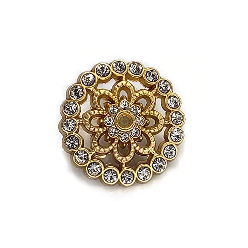 Craftisum Deko-Knöpfe mit Perlen, hohl, Blumendesign, 20 Stück – 18 mm, 23/32 Zoll Craftisum Deko-Knöpfe mit Perlen, hohl, Blumendesign, 20 Stück – 18 mm, 23/32 Zoll von craftisum