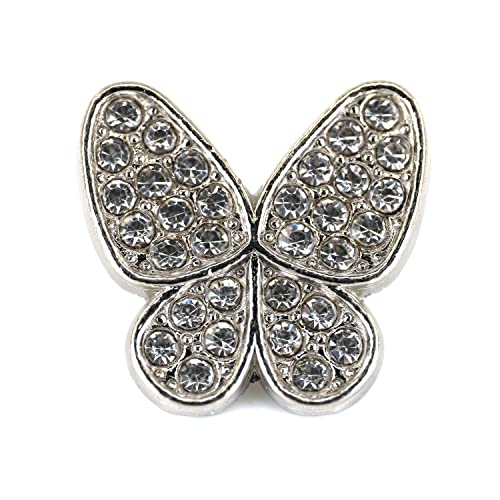 Craftisum Strass-Flügel Schmetterling Metallfuß Näh-Schaftknöpfe 20 Stück – 15 mm von craftisum