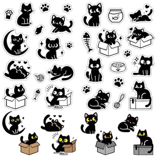 craspire 2 Blatt Schwarze Katze Transparente Gummistempel Pfotenabdruck Aquarium Wiederverwendbare Vintage Transparente Silikonsiegelstempel Für DIY Basteln Scrapbooking Journaling Kartenherstellung craspire 2 Blatt Schwarze Katze Transparente Gummistempel Pfotenabdruck Aquarium Wiederverwendbare Vintage Transparente Silikonsiegelstempel Für DIY Basteln Scrapbooking Journaling Kartenherstellung von craspire