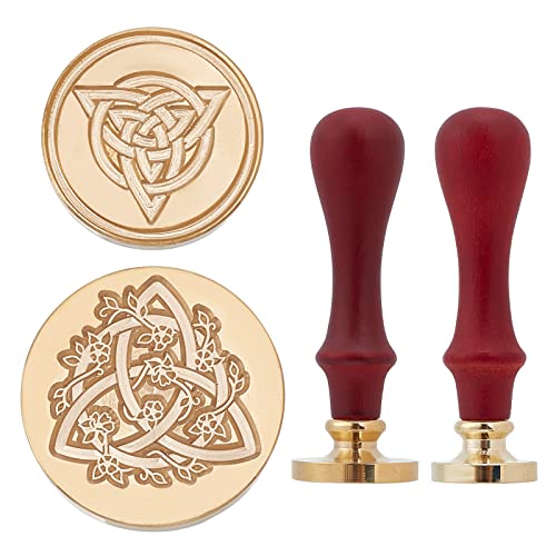 CRASPIRE 2 Set Keltischer Knoten Wachssiegel-Stempel-Kit Herz Siegelwachsstempel Abnehmbarer Messing-Stempelkopf mit Holzgriff für Hochzeitseinladungen Umschlag Weihnachten Thanksgiving Geschenkpapier CRASPIRE 2 Set Keltischer Knoten Wachssiegel-Stempel-Kit Herz Siegelwachsstempel Abnehmbarer Messing-Stempelkopf mit Holzgriff für Hochzeitseinladungen Umschlag Weihnachten Thanksgiving Geschenkpapier von craspire